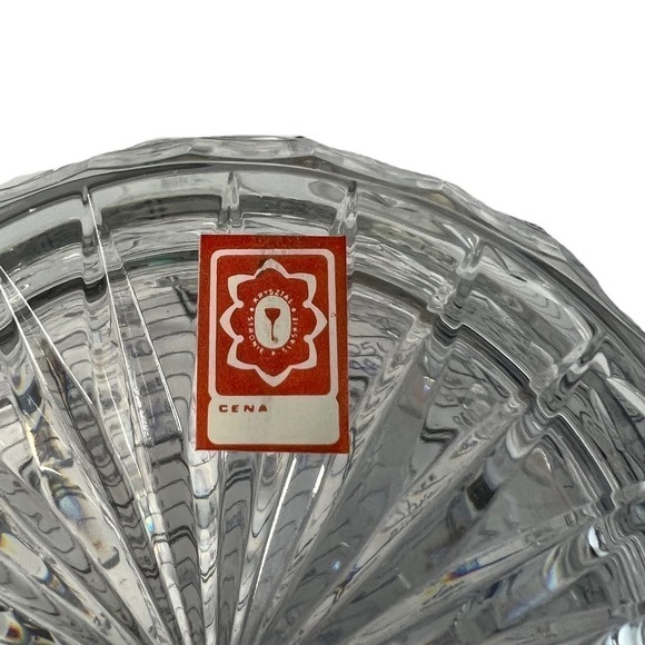 Vintage Violetta Poland Vase Hand Cut 24% Lead Hand Cut Crystal Bowl - Picture 6 of 10